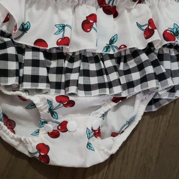 Cute Baby Cherry Halter Outfit - Picture 2 of 5